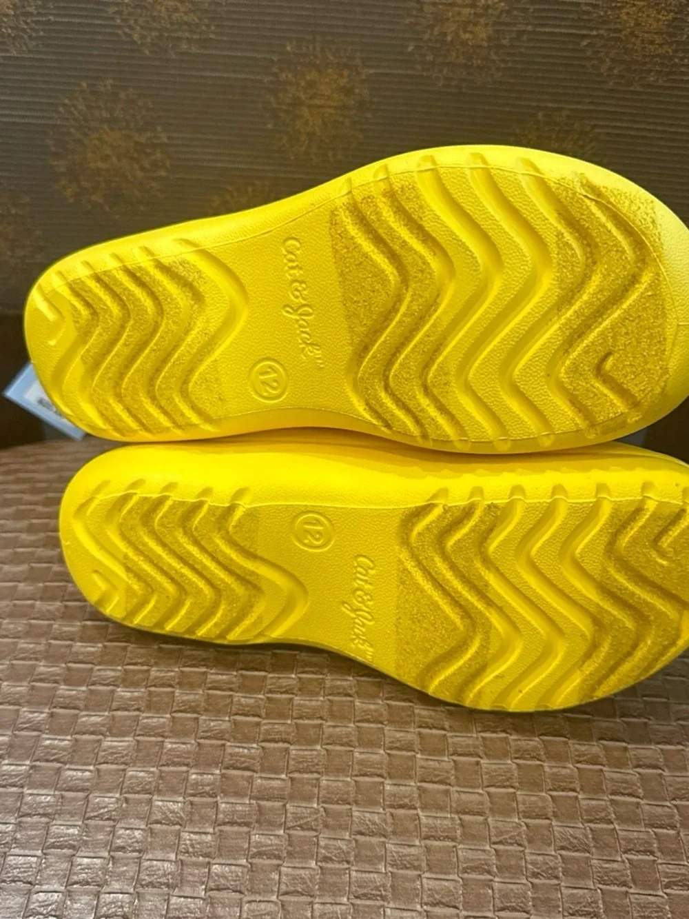 Cat & Jack Bright Yellow Kids Waterproof Rain Boots